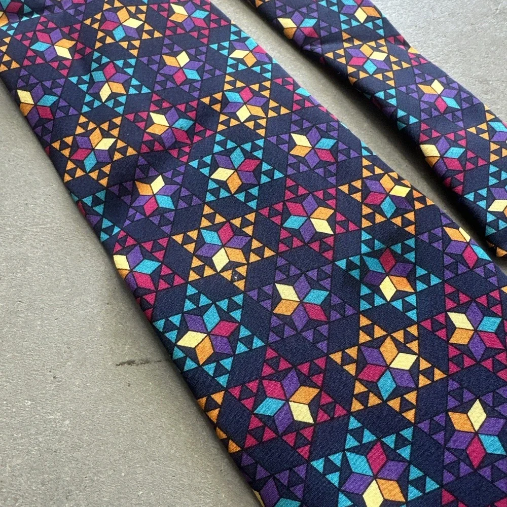 Gorgeous MISSONI Silk Necktie - Colorful Geometric Pattern‎ Cravatte Silk